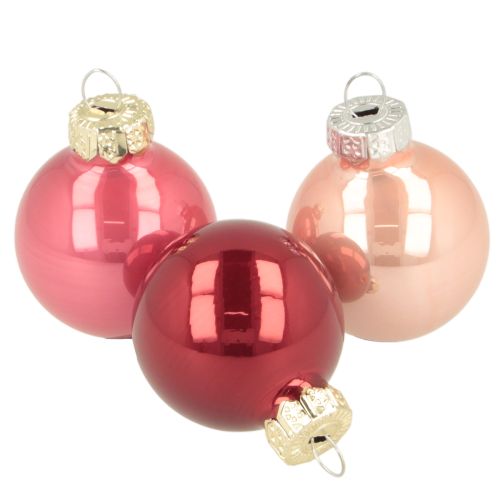 Decorazioni natalizie in vetro, lucide, 3 cm, 22 pezzi acquistare | Floristik24.it