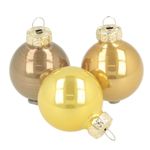 Set di mini palline per albero di Natale, lucide e pendenti, 3 cm, 22 pezzi