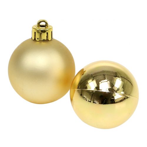 Floristik24 Pallina di Natale oro piccola Ø4cm 16 pz