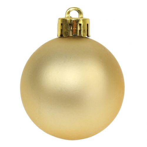 Floristik24 Pallina di Natale oro piccola Ø4cm 16 pz