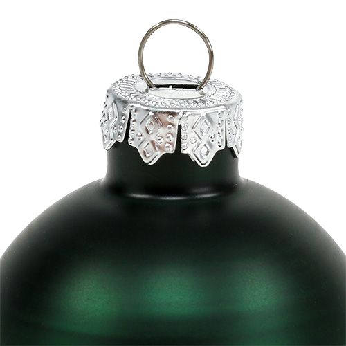 Floristik24 Palline di Natale Ø4cm verde scuro 24 pz