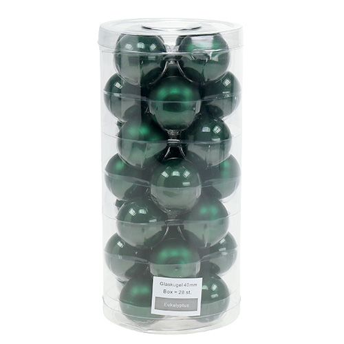 Floristik24 Palline di Natale Ø4cm verde scuro 24 pz