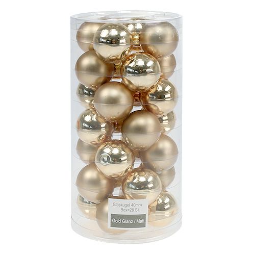Prodotto Palline di Natale 4cm vetro oro lucido/opaco 24 pz