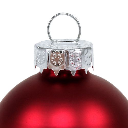 Floristik24 Palla di Natale Ø4cm rossa lucida/opaca 24 pz