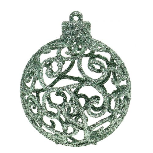 Floristik24 Palline di Natale verde chiaro Ø6cm 16 pz