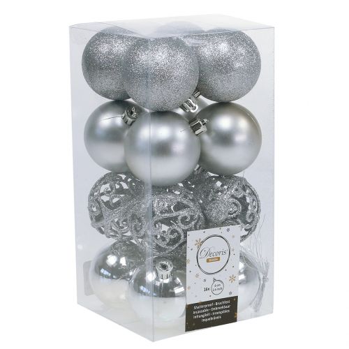 Prodotto Pallina di Natale argento Ø6cm 16 pz