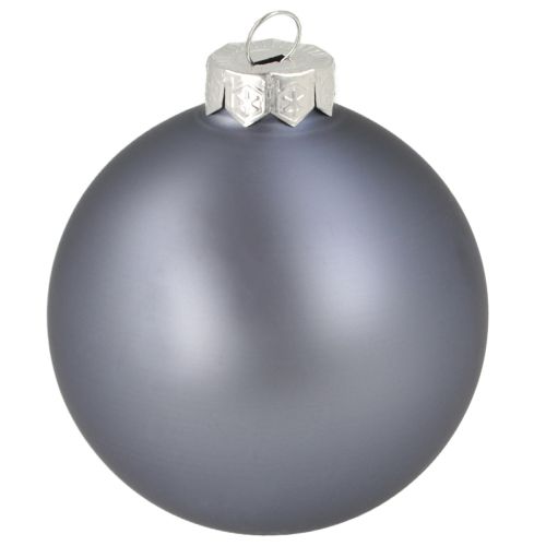 Prodotto Set di palline in blu/argento – opaco e lucido, decorazione in vetro per fiori invernali 7,5 cm 12 pezzi