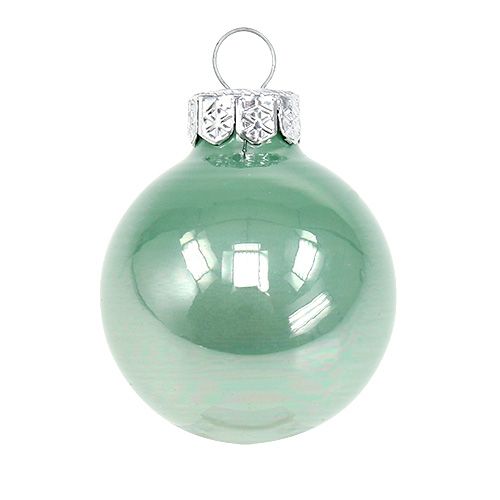 Floristik24 Palla di Natale in vetro Ø3,5cm menta asst. 16 pezzi