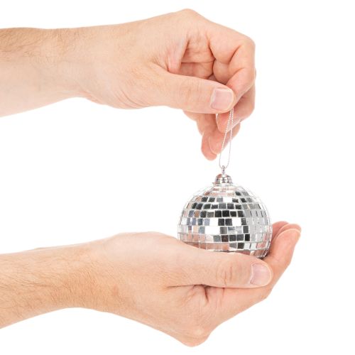 Decorazione natalizia a forma di pallina, sfera a specchio da appendere, 7 cm, 6 pezzi | Floristik24.it