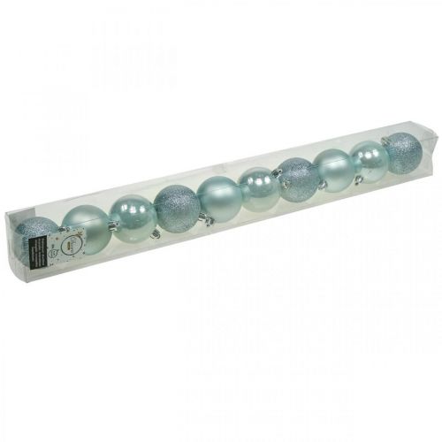 Prodotto Palline di Natale plastica mix azzurro Ø6cm 10 pz
