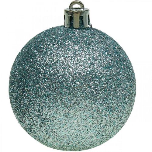 Prodotto Palline di Natale plastica mix azzurro Ø6cm 10 pz