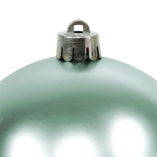 Pallina natalizia infrangibile verde chiaro assortita Ø10cm 4pz