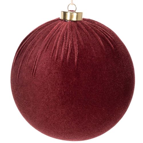 Palline di Natale, effetto velluto rosso, da appendere, 15 cm, 3 pezzi acquistare | Floristik24.it