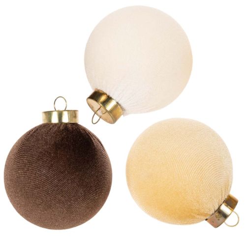 Palline di Natale effetto velluto, mix di colori caldi, 8 cm, 12 pezzi acquistare | Floristik24.it