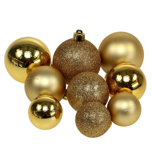 Palla di Natale oro Ø3,5cm - Ø5,5cm 30 pezzi