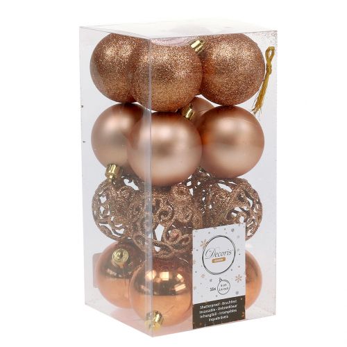 Floristik24 Pallina di Natale rame oro Ø6cm 16 pz