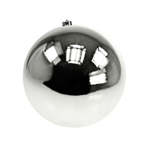 Prodotto Palla di Natale in plastica media Ø20cm argento