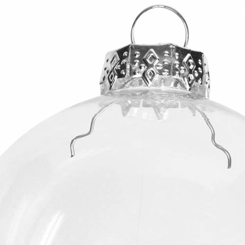 Floristik24 Palla di Natale in vetro Ø7,5 cm trasparente 12 pz