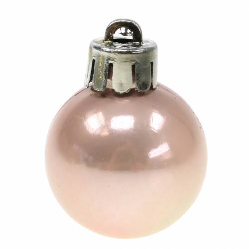 Floristik24 Decorazione per albero di Natale Palla di Natale Oro, bianco, rosa 3 cm 14 pezzi