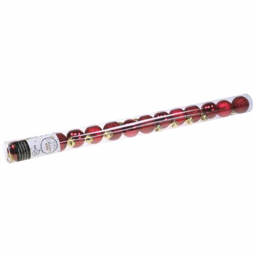 Prodotto Decorazione per albero di Natale Palla di Natale rossa 3 cm 14 pz