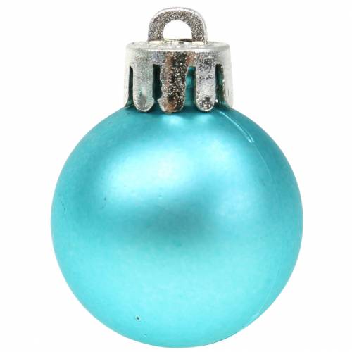 Floristik24 Addobbi per l'albero di Natale Palla di Natale turchese 3cm 14 pezzi