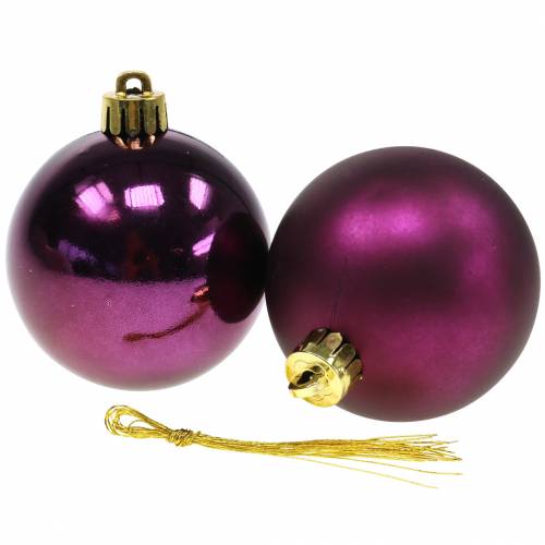 Decorazione per albero di Natale Palla di Natale Viola Ø6cm 12 pezzi