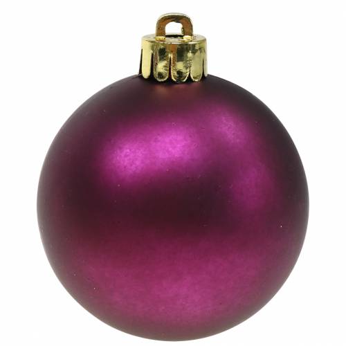 Floristik24 Decorazione per albero di Natale Palla di Natale Viola Ø6cm 12 pezzi