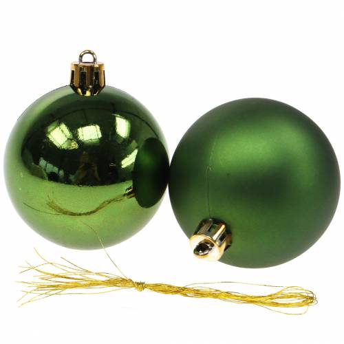 Floristik24 Decorazione per albero di Natale Palla di Natale verde Ø6cm 12 pz