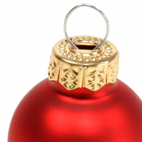 Prodotto Mini palline di Natale rosse assortite Ø2,5cm 24 pz