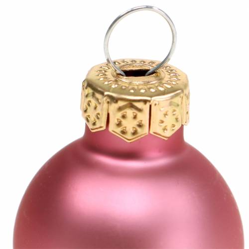 Prodotto Mini palline di Natale rosa antico assortite Ø2,5cm 24pz