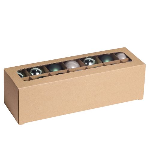 Prodotto Palle di Natale palline per albero in vetro verde grigio 4 cm 24 pz