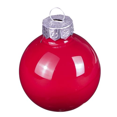 Prodotto Palle di Natale palline per albero in vetro rosse Ø4cm 24 pz