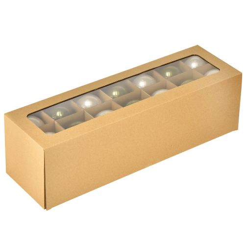 Prodotto Palline di Natale in vetro verde argento grigio Ø60mm 24 pz