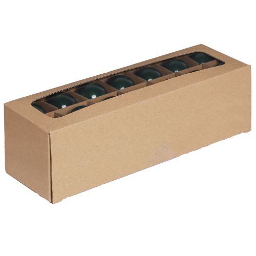 Floristik24 Palline di Natale mini palline per albero in vetro verde Ø4cm 24 pz