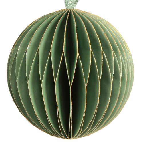 Prodotto Palline di Natale palline di carta a nido d&#39;ape verde oro Ø7cm 4 pz