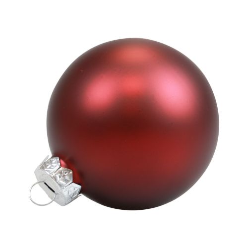 Prodotto Palle di Natale Palle per albero di Natale in vetro Bordeaux Ø7,5 cm 14 pz