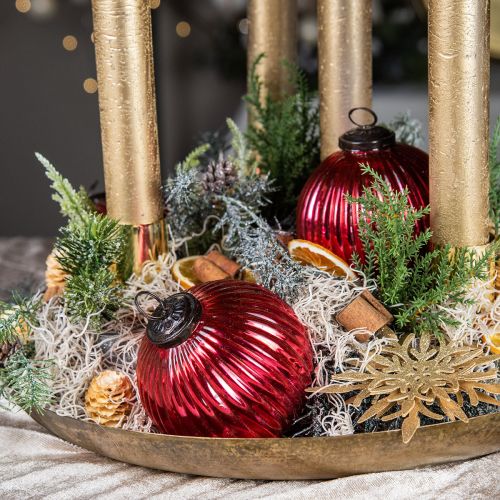 Floristik24 Palle di Natale Palle per albero di Natale in vetro rosse Ø10cm 4pz