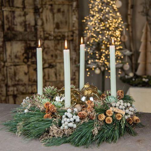 Floristik24 Palle di Natale Palle per albero di Natale in vetro trasparenti, marroni Ø8cm 4pz
