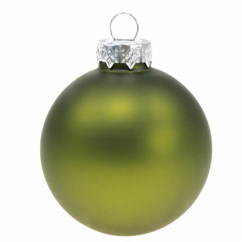 Floristik24 Palline di Natale in vetro mix verde Ø6cm 24pz