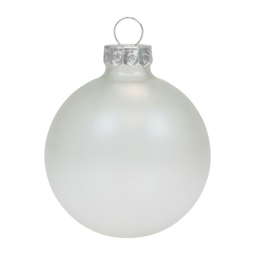 Floristik24 Palle di Natale in vetro trasparente opaco Palle per albero di Natale Ø6cm 6 pz