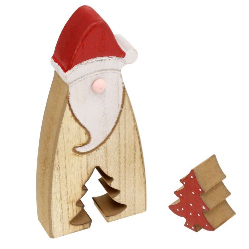 Floristik24 Babbo Natale in legno 17 cm