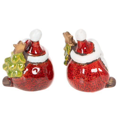 Statuetta di Babbo Natale con decorazione per albero di Natale, 7 cm, 2 pezzi | Floristik24.it