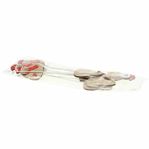 Floristik24 Tappi decorativi Babbo Natale/Pupazzo di neve 7 cm 12 pz