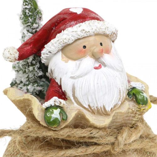 Prodotto Figura decorativa Babbo Natale in un sacco Decorazione natalizia Ø8 cm/H13 cm 2 pezzi