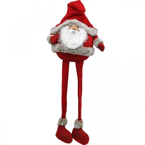 Sgabello bordo Babbo Natale figura decorativa Natale 28×22×88cm