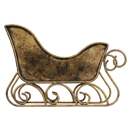 Floristik24 Slitta natalizia slitta decorativa in metallo oro 30×12×20 cm