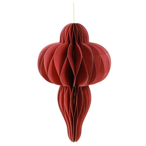 Floristik24 Decorazioni natalizie ornamento in carta Bordeaux H40cm 2 pz