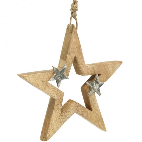 Prodotto Stella di Natale da appendere Decorazione in legno Stella di Natale H22cm