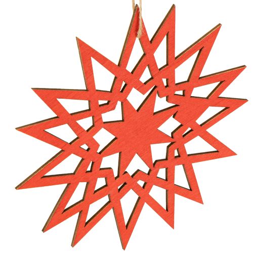 Prodotto Stella di Natale decorazione in legno da appendere Ø12/15cm 8 pezzi