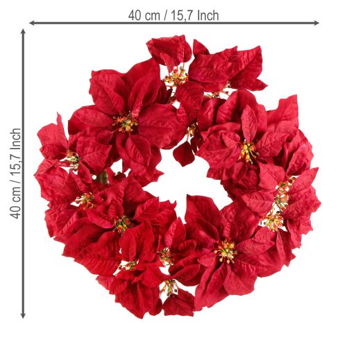Prodotto Corona di stelle di Natale fiori artificiali Natale Ø40cm